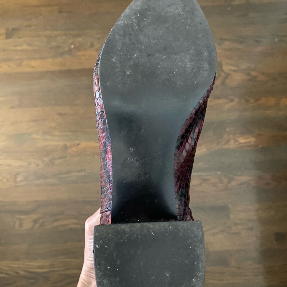 Maroon Snakeskin Boots - Picture 8 of 8
